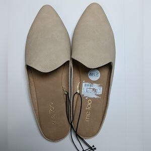 me too Beige Pointed Slip-On Flats